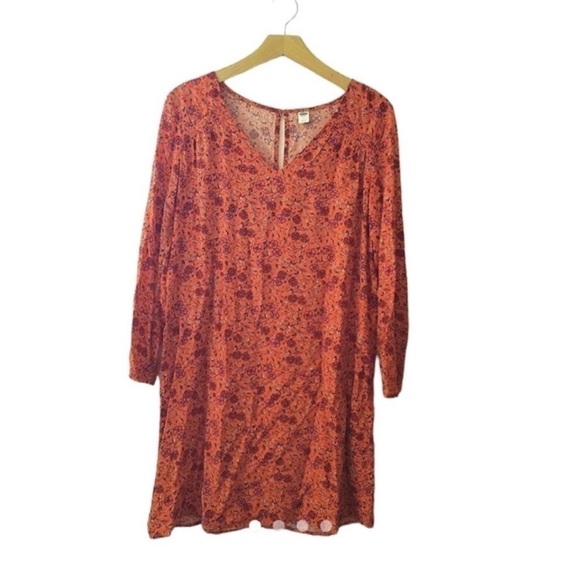 Old Navy Orange Floral Dress Size Small. - Picture 3 of 8